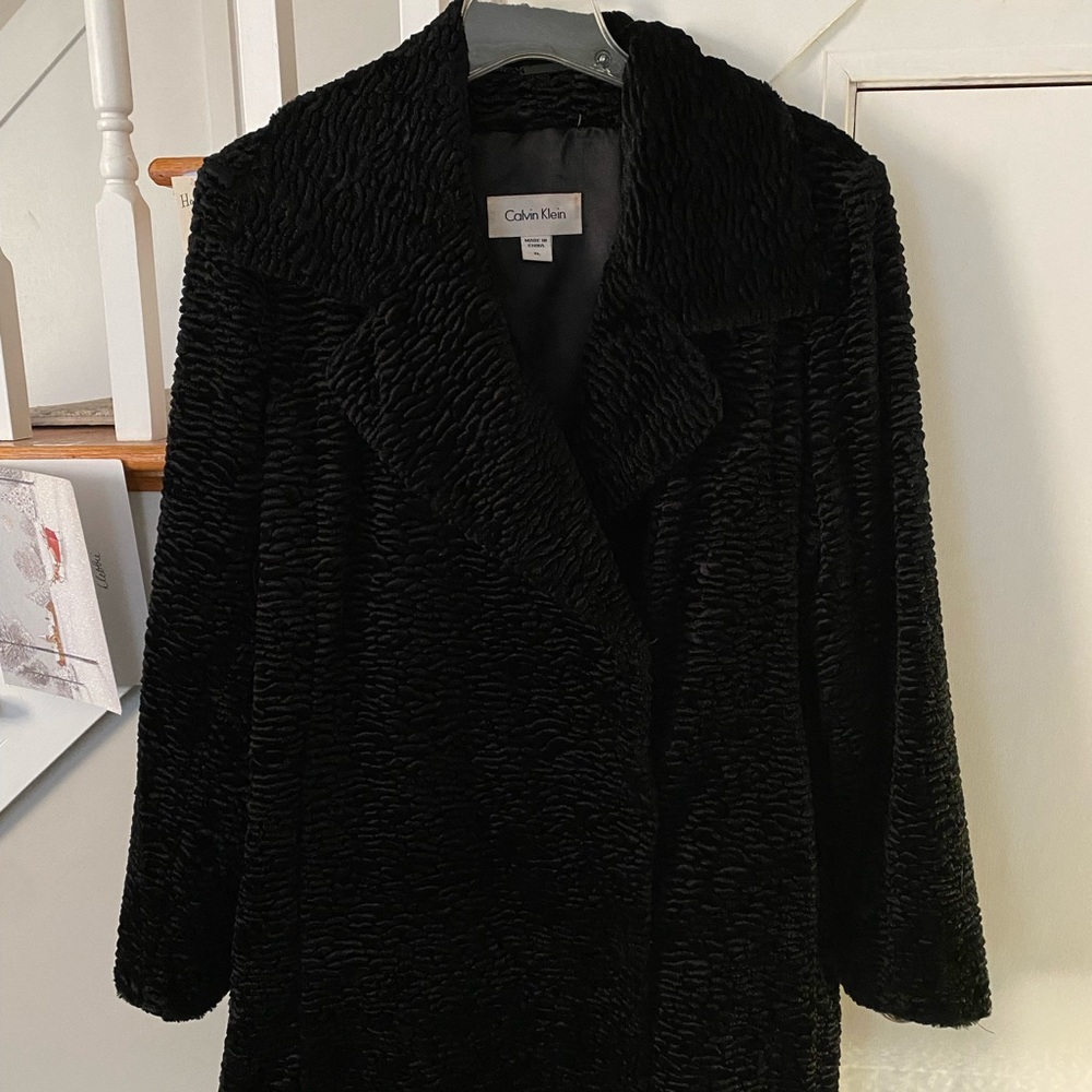 Calvin Klein Black Knee Length Coat